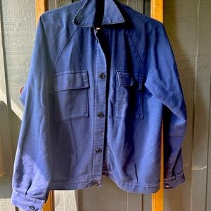 Dark blue cotton chore coat